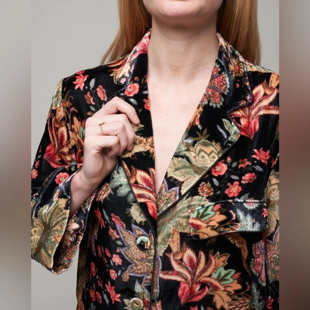 NWT Cara Cara Venezia Jacket in Multi Jacobean size Medium - Picture 15 of 15